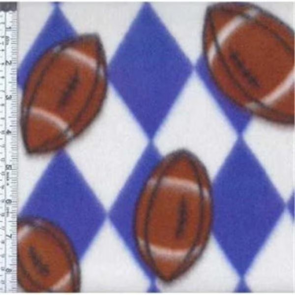 Textile Creations MFP-301-13 Sport Fleece; Team Footballs Royal & White, Textile Creations, Mfr#: MFP-301-13